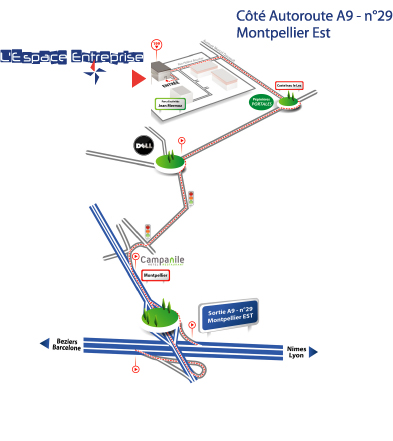 plan localisation bureaux monptellier